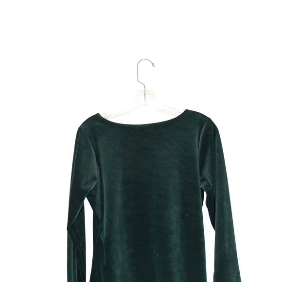 Gap Velvet Shirt Vintage Green Basic Moody Gremlin Earthy Long Sleeve Medium - Picture 8 of 11